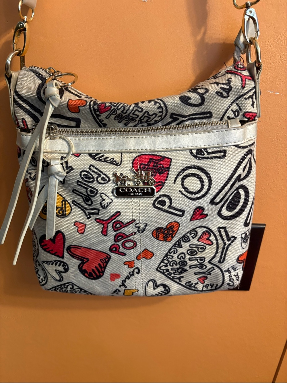 Coach poppy y2k crossbody shoulder bag heart rate - Picture 3 of 11